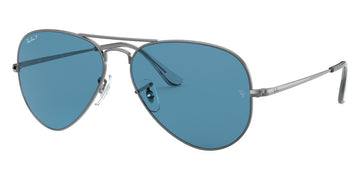 Ray-Ban® Aviator Metal Ii RB3689 RB3689 004/AF 55 - Gunmetal with Purple Polarized lenses Sunglasses