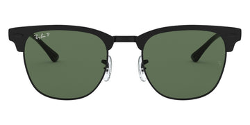 Ray-Ban® Clubmaster Metal RB3716 RB3716 900471 51 - Black On Silver with Light Gray Gradient Dark Gray lenses Sunglasses