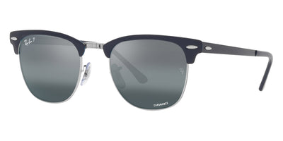 Ray-Ban® Clubmaster Metal RB3716 RB3716 186/R5 51 - Matte Black On Black with Blue lenses Sunglasses