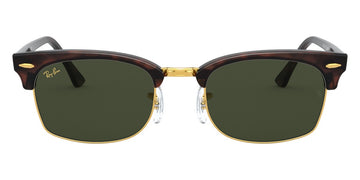 Ray-Ban® Clubmaster Square RB3916F RB3916F 130431 55 - Mock Tortoise with Green lenses Sunglasses