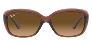 Ray-Ban® Jackie Ohh RB4101 RB4101 6593M2 58 - Transparent Dark Brown with Brown Gradient Polarized lenses Sunglasses