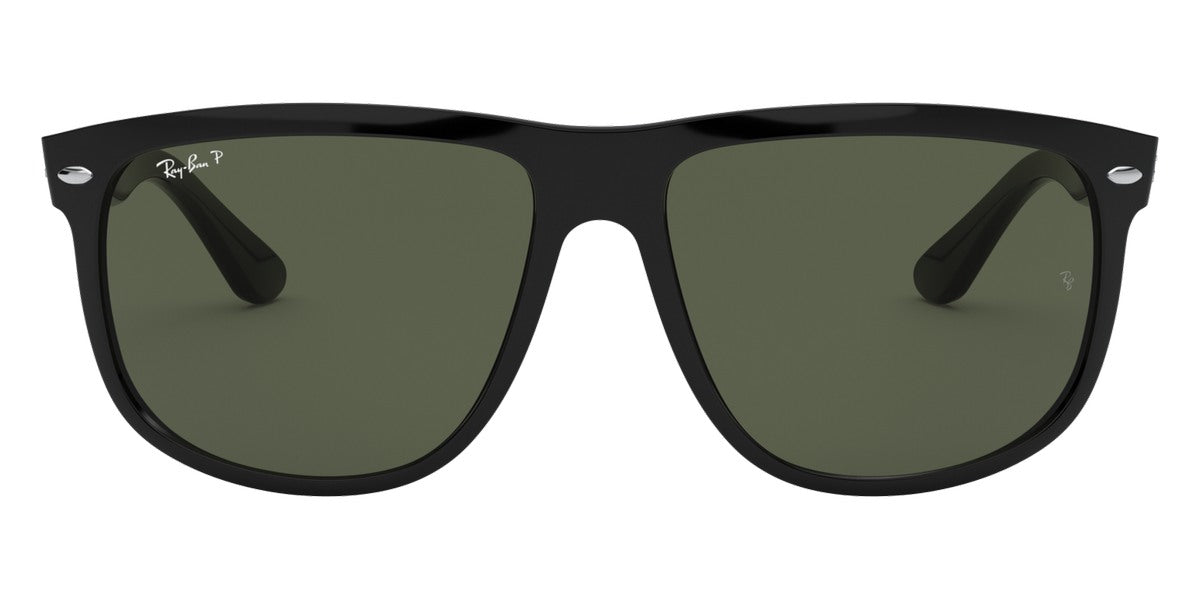 Ray-Ban® Boyfriend RB4147 RB4147 656811 56 - Matte Black on Green with Gray Gradient lenses Sunglasses