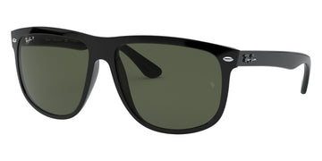 Ray-Ban® Boyfriend RB4147 RB4147 656811 60 - Matte Black on Green with Gray Gradient lenses Sunglasses