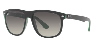 Ray-Ban® Boyfriend RB4147 RB4147 603971 60 - Black On Transparent with Light Gray Gradient Dark Gray lenses Sunglasses