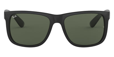 Ray-Ban® Justin RB4165 RB4165 854/7Z 55 - Rubber Brown On Gray with Light Gray Gradient Green lenses Sunglasses