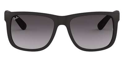 Ray-Ban® Justin RB4165 RB4165 854/7Z 51 - Rubber Brown On Gray with Light Gray Gradient Green lenses Sunglasses