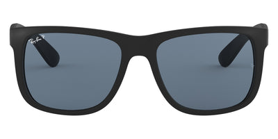 Ray-Ban® Justin RB4165 RB4165 622/2V 55 - Rubber Black with Dark Blue Polarized lenses Sunglasses