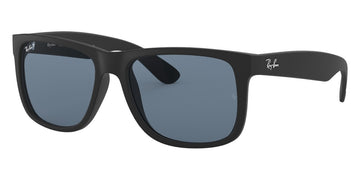 Ray-Ban® Justin RB4165 RB4165 651287 55 - Rubber Transparent with Dark Gray lenses Sunglasses