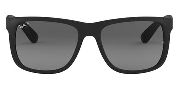 Ray-Ban® Justin RB4165 RB4165 651287 51 - Rubber Transparent with Dark Gray lenses Sunglasses