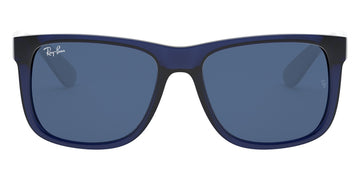 Ray-Ban® Justin RB4165 RB4165 622/55 51 - Rubber Black with Blue Flash lenses Sunglasses