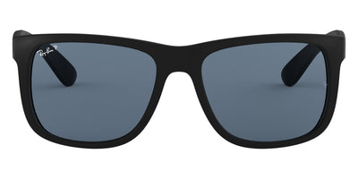 Ray-Ban® Justin RB4165F RB4165F 622/T3 55 - Rubber Black with Light Gray Gradient Gray lenses Sunglasses