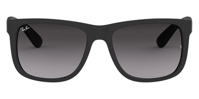 Ray-Ban® Justin RB4165F RB4165F 622/6G 58 - Rubber Black with Gray Mirrored Silver lenses Sunglasses