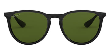 Ray-Ban® Erika RB4171 RB4171 601/2P 54 - Black with Green Polarized lenses Sunglasses