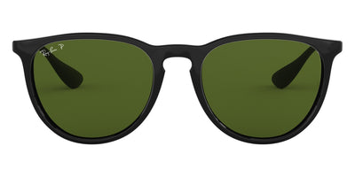 Ray-Ban® Erika RB4171 RB4171 601/2P 54 - Black with Green Polarized lenses Sunglasses