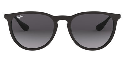 Ray-Ban® Erika RB4171 RB4171 622/8G 54 - Rubber Black with Light Gray Gradient Dark Gray lenses Sunglasses