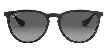 Ray-Ban® Erika RB4171 RB4171 622/T3 54 - Rubber Black with Light Gray Gradient Gray Polarized lenses Sunglasses