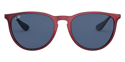 Ray-Ban® Erika RB4171 RB4171 647280 54 - Metallic Red on Black with Dark Blue lenses Sunglasses