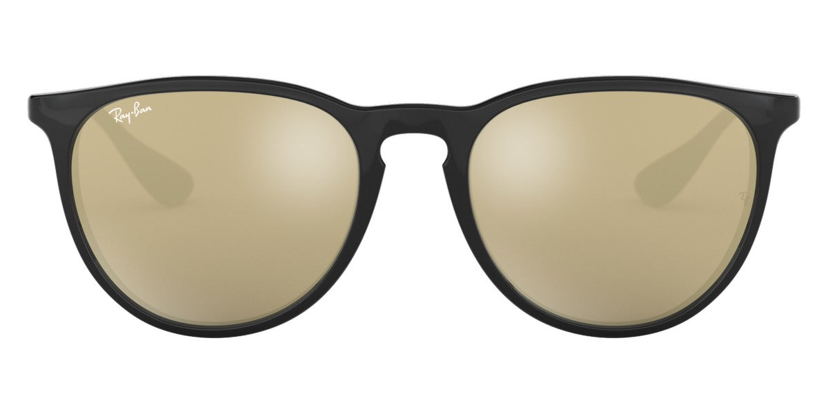 Ray-Ban® Erika RB4171F RB4171F 601/5A 57 - Black with Light Brown Mirrored Gold lenses Sunglasses