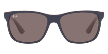 Ray-Ban® RB4181 RB4181 65697N 57 - Matte Blue on Brown with Violet lenses Sunglasses