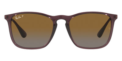 Ray-Ban® Chris RB4187 RB4187 6593T5 54 - Transparent Brown with Gray Gradient Brown Polarized lenses Sunglasses