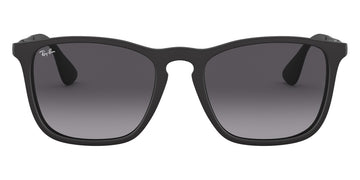 Ray-Ban® Chris RB4187F RB4187F 622/8G 54 - Rubber Black with Light Gray Gradient Dark Gray lenses Sunglasses