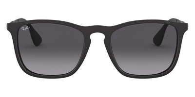 Ray-Ban® Chris RB4187F RB4187F 622/8G 54 - Rubber Black with Light Gray Gradient Dark Gray lenses Sunglasses