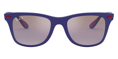 Ray-Ban® Scuderia Ferrari Collection RB4195M RB4195M F604H0 52 - Matte Dark Blue with Gray Mirrored Blue lenses Sunglasses