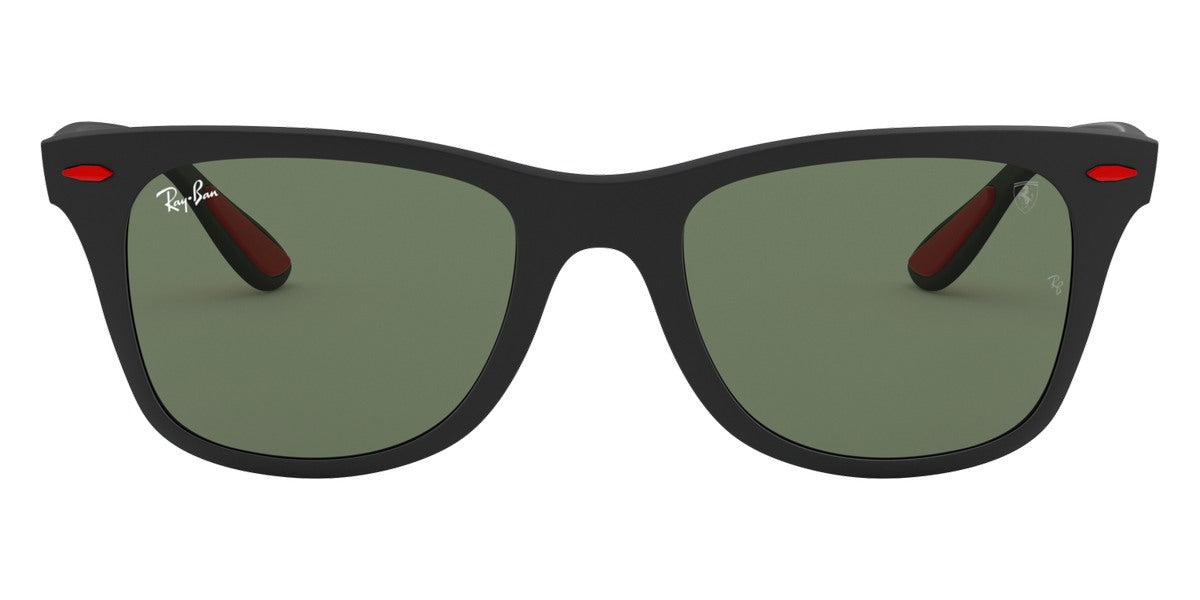 Ray-Ban® Ferrari RB4195Mf RB4195MF F60271 52 - Matte Black with Dark Green lenses Sunglasses