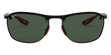 Ray-Ban® Ferrari RB4302M RB4302M F60171 62 - Black with Dark Green lenses Sunglasses