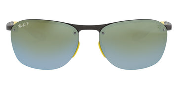 Ray-Ban® Ferrari RB4302M RB4302M F624H1 62 - Gray with Green Mirrored Silver lenses Sunglasses