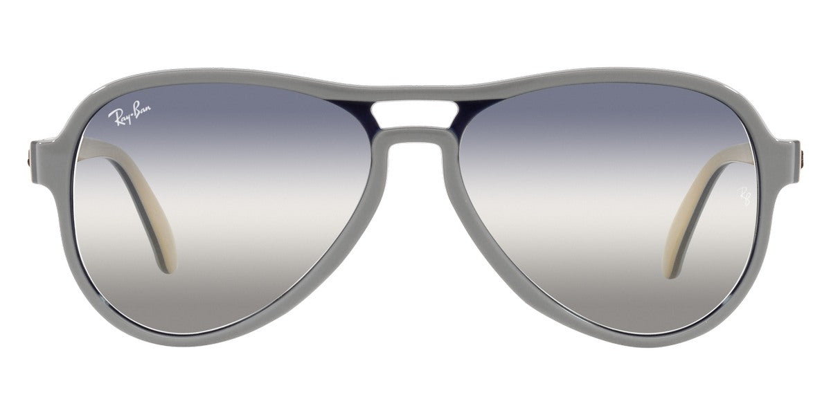 Ray-Ban® Vagabond RB4355 RB4355 6550GF 58 - Light Gray Blue Light Brown with Clear Gradient Blue lenses Sunglasses