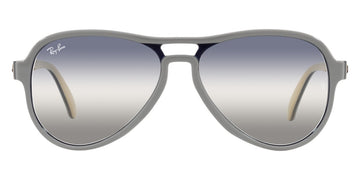 Ray-Ban® Vagabond RB4355 RB4355 6550GF 58 - Light Gray Blue Light Brown with Clear Gradient Blue lenses Sunglasses