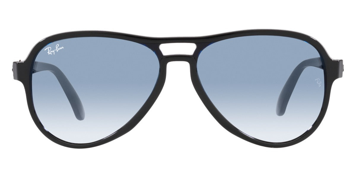 Ray-Ban® Vagabond RB4355 RB4355 66033F 58 - Black Transparent Blue Black with Clear Gradient Blue lenses Sunglasses