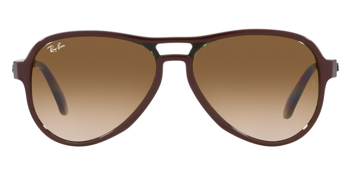 Ray-Ban® Vagabond RB4355 RB4355 660451 58 - Brown Transparent Green Brown with Clear Gradient Brown lenses Sunglasses