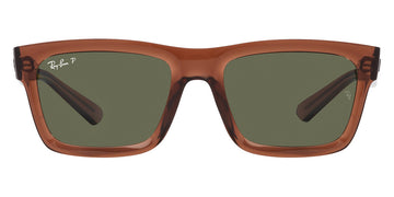 Ray-Ban® Warren RB4396F RB4396F 66789A 57 - Transparent Brown with Dark Green Polarized lenses Sunglasses