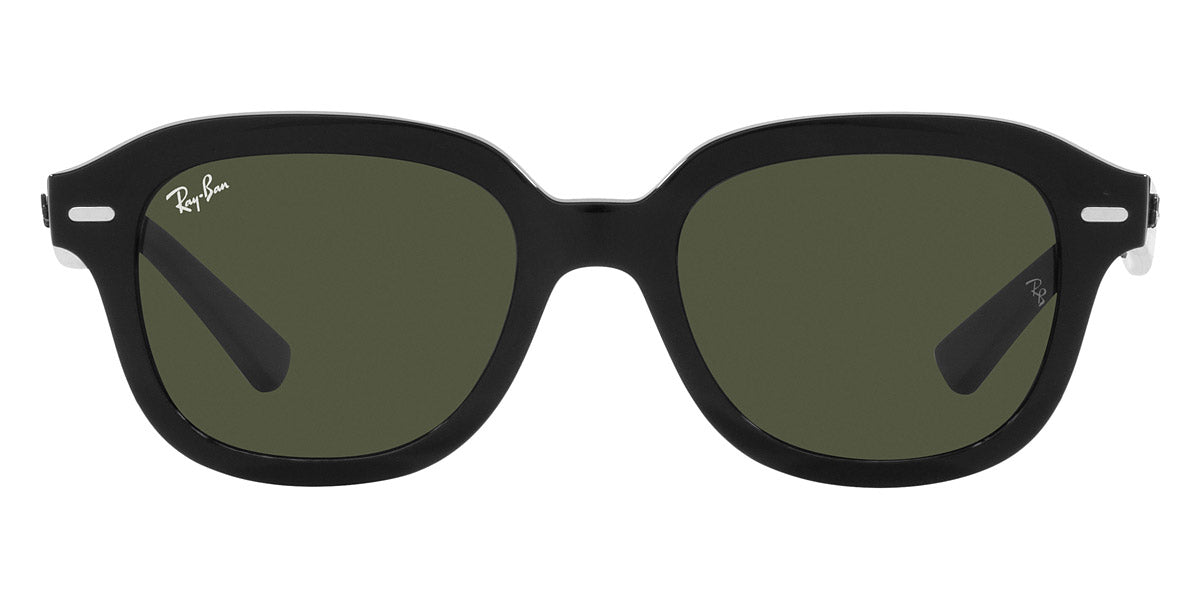 Ray-Ban® Erik RB4398F RB4398F 901/31 53 - Black with Green lenses Sunglasses