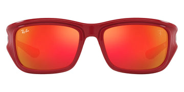 Ray-Ban® RB4405M RB4405M F6236Q 59 - Red on Black with Orange Mirrored lenses Sunglasses