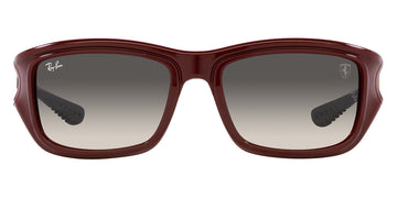 Ray-Ban® RB4405M RB4405M F68111 59 - Dark Red on Black with Gray lenses Sunglasses