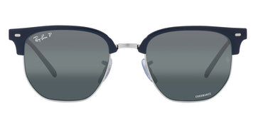 Ray-Ban® New Clubmaster RB4416 RB4416 6653B1 53 - Gray on Black with Dark Gray lenses Sunglasses