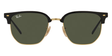 Ray-Ban® New Clubmaster RB4416F RB4416F 601/31 55 - Black on Arista with Green lenses Sunglasses