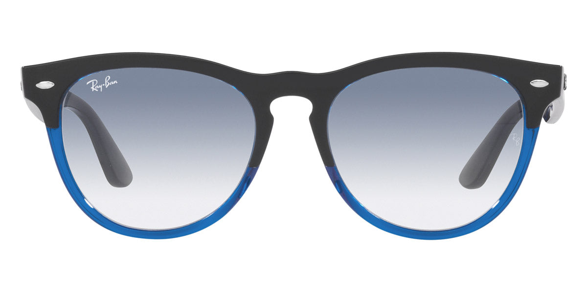 Ray-Ban® Iris RB4471 RB4471 663219 54 - Black on Transparent Blue with Clear Gradient Light Blue lenses Sunglasses