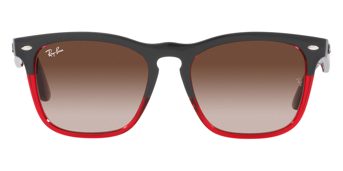 Ray-Ban® Steve RB4487 RB4487 663113 54 - Gray on Transparent Red with Gradient Brown lenses Sunglasses