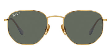 Ray-Ban® Hexagonal RB8148 RB8148 9208T0 54 - Demigloss Gunmetal with Polarized Blue Mirrored Gold lenses Sunglasses