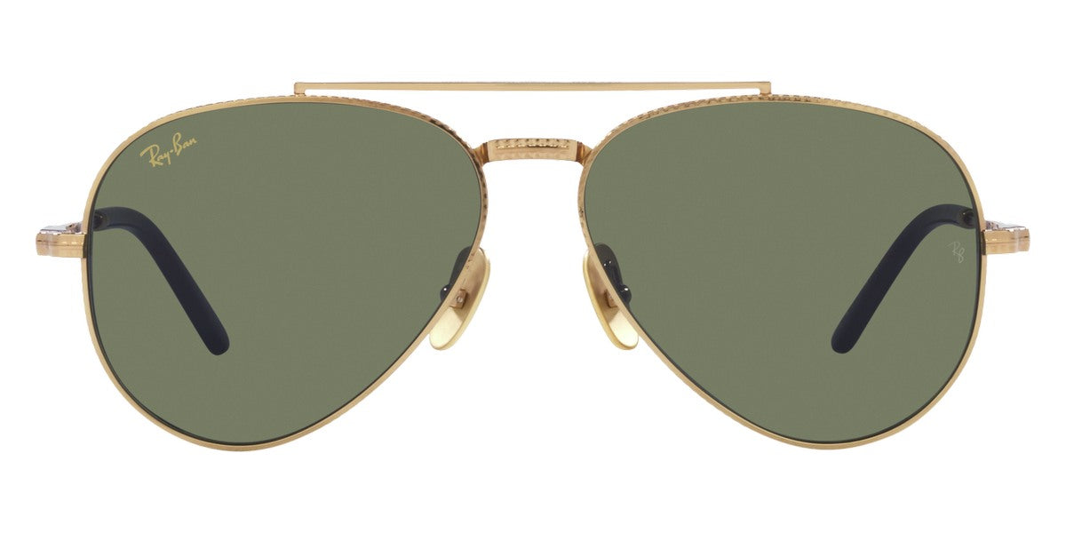 Ray-Ban® Aviator Titanium RB8225 RB8225 313852 58 - Arista with Green lenses Sunglasses