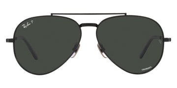 Ray-Ban® Aviator Titanium RB8225 RB8225 3141K8 58 - Black with Polarized Dark Gray lenses Sunglasses