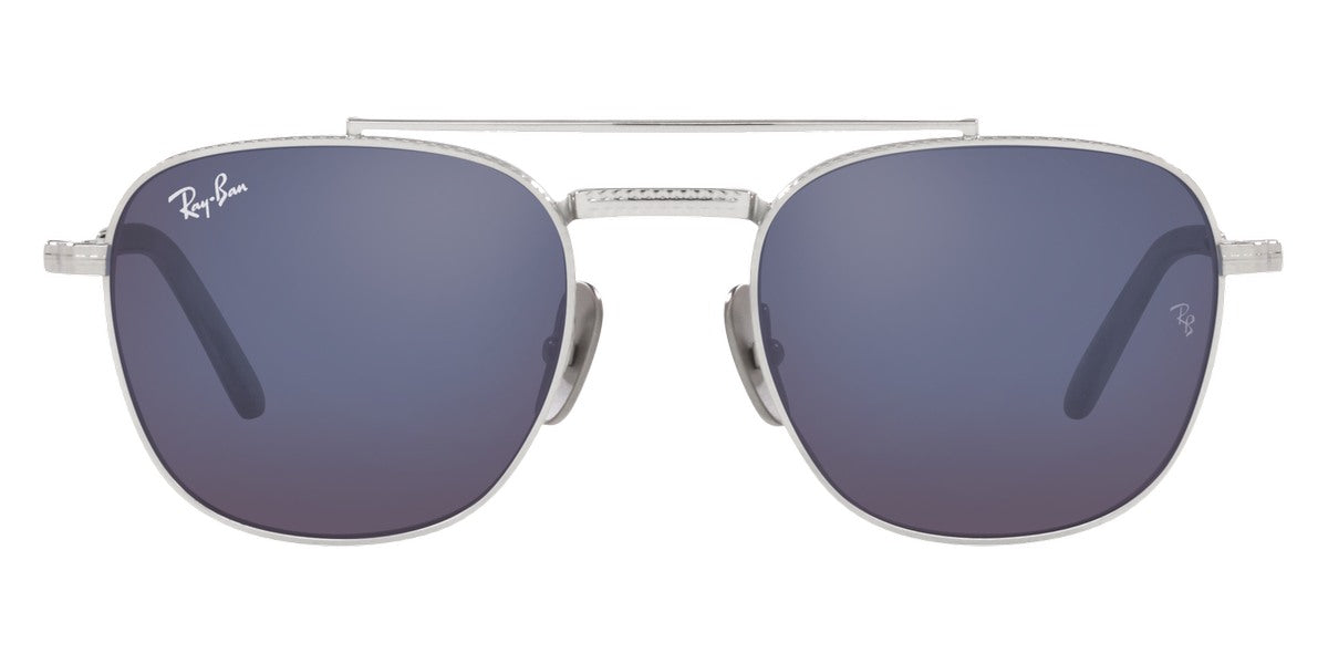 Ray-Ban® Frank Ii Titanium RB8258 RB8258 3139O4 51 - Silver with Gray Mirrored Blue lenses Sunglasses