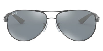 Ray-Ban® CaRBon Fibre RB8313 RB8313 004/K6 61 - Gunmetal with Blue Mirrored Silver lenses Sunglasses