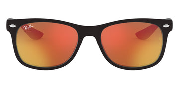 Ray-Ban® Junior New Wayfarer RJ9052Sf RJ9052SF 100S6Q 50 - Matte Black with Brown Mirrored Orange lenses Sunglasses