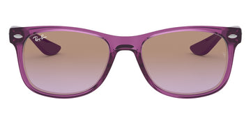 Ray-Ban® Junior New Wayfarer RJ9052Sf RJ9052SF 706468 50 - Transparent Fuchsia with Violet Gradient Brown lenses Sunglasses