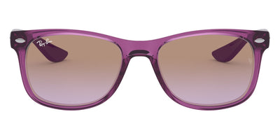 Ray-Ban® Junior New Wayfarer RJ9052Sf RJ9052SF 706468 50 - Transparent Fuchsia with Violet Gradient Brown lenses Sunglasses